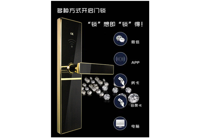 BW823有线联网门锁系统——无需到前台办理挂号结账等手续，省时快捷； 微信、APP、房卡、会员卡、电脑远程等多种开锁方法，“锁”想即“锁”得； 门未关上、锁未关好、不法入侵均有报警信息，清静升级，高枕无忧。