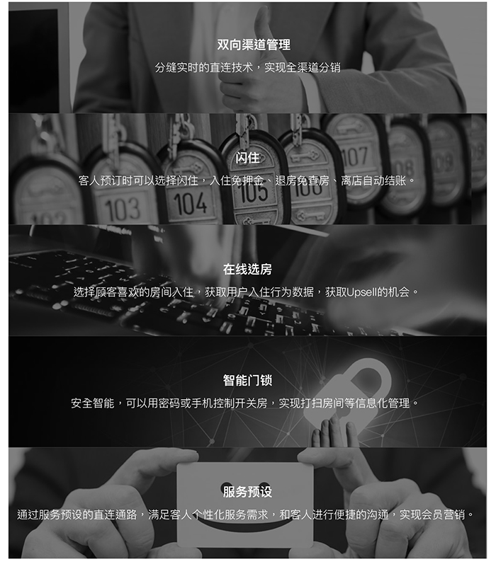 双向渠道治理，闪住，智能门锁，效劳预设